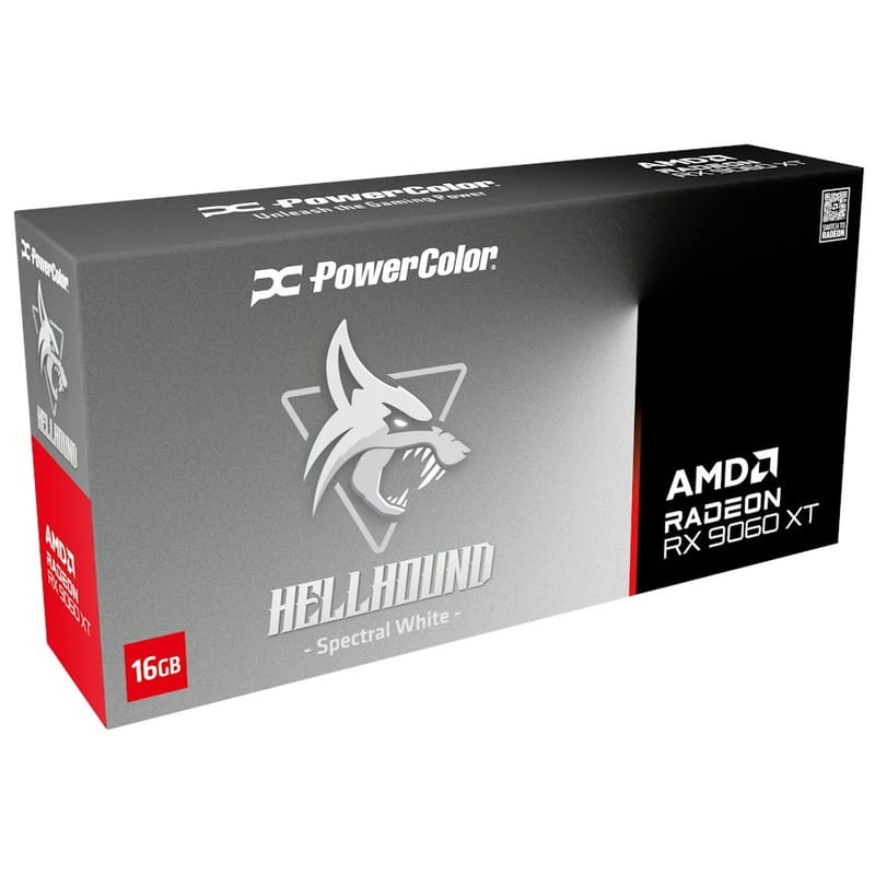 Видеокарта AMD Radeon RX 9060 XT 16GB GDDR6 Hellhound Spectral White PowerColor (RX9060XT 16G-L/OC/WHITE)