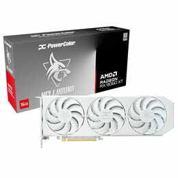 Видеокарта AMD Radeon RX 9060 XT 16GB GDDR6 Hellhound Spectral White PowerColor (RX9060XT 16G-L/OC/WHITE)