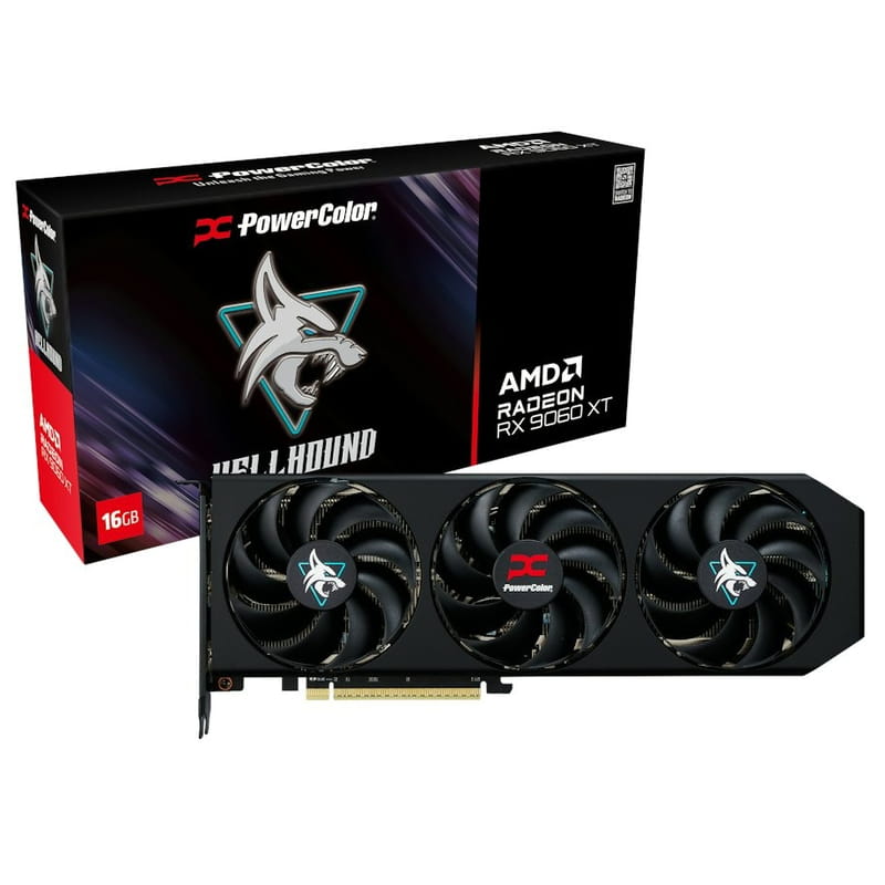 Відеокарта AMD Radeon RX 9060 XT 16GB GDDR6 Hellhound PowerColor (RX9060XT 16G-L/OC)