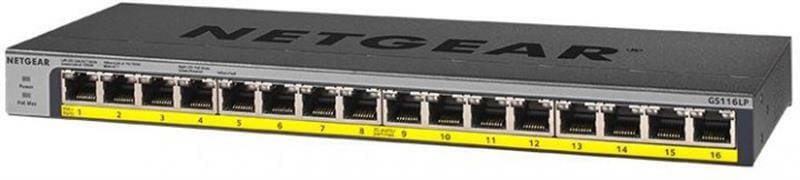 Коммутатор Netgear GS116LP-100EUS