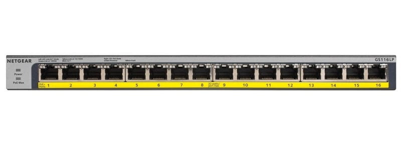 Коммутатор Netgear GS116LP-100EUS