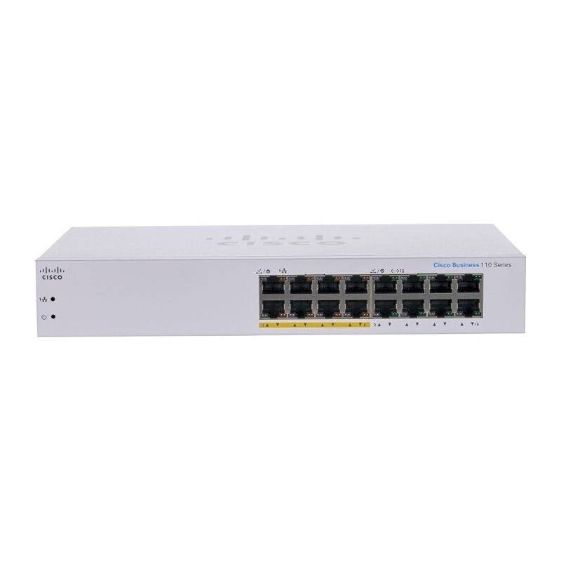 Коммутатор Cisco CBS110 Unmanaged 16-port GE, Partial PoE (8 ports 64W)