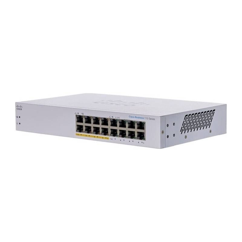 Коммутатор Cisco CBS110 Unmanaged 16-port GE, Partial PoE (8 ports 64W)