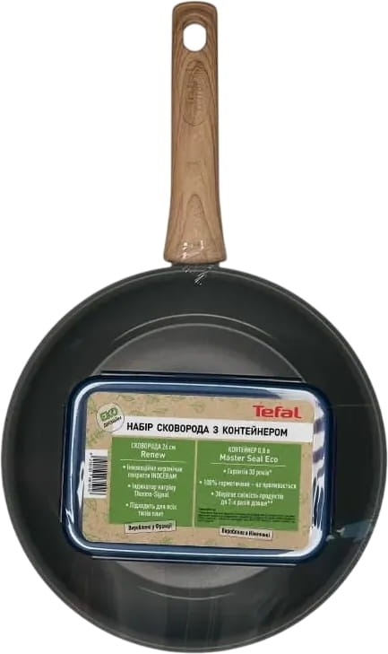 Сковорода Tefal Renew 26 см + контейнер 0.8л Tefal Master Seal Eco (C4250543)
