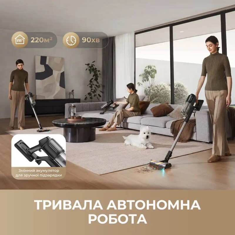 Акумуляторний пилосос Dreame R20 Ultra AquaCycle (VRV57F)