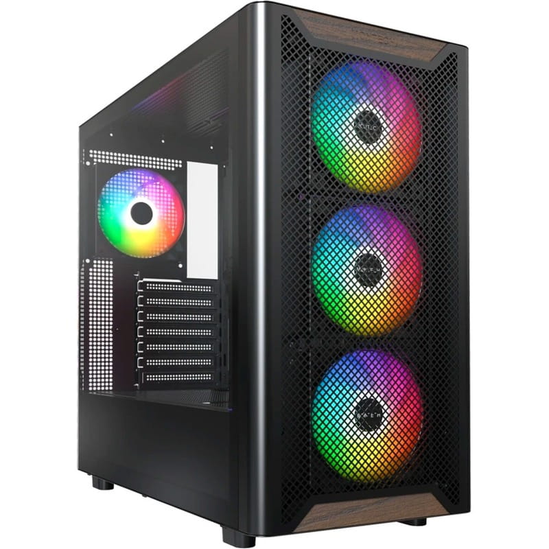Корпус Montech XR Wood Black без БП