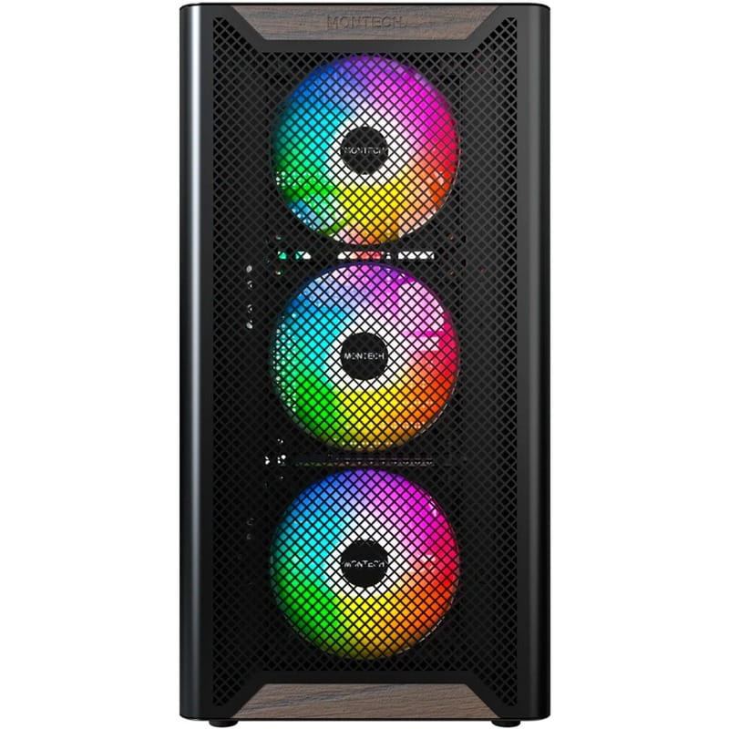 Корпус Montech XR Wood Black без БП