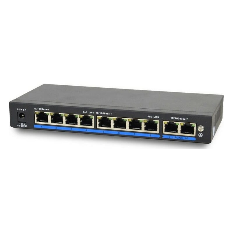 POE комутатор ATIS PoE-1010-8P/250m/8L