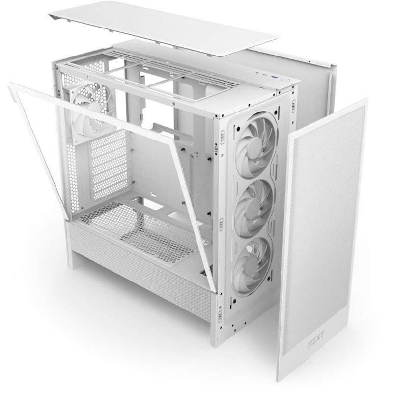 Корпус NZXT H5 Flow RGB White (CC-H52FW-R1) без БЖ