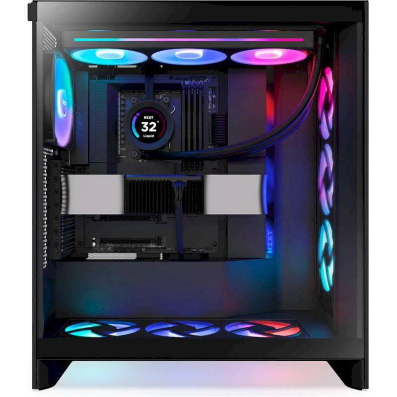 Корпус NZXT H7 Flow RGB Black (CM-H72FB-R1) без БП