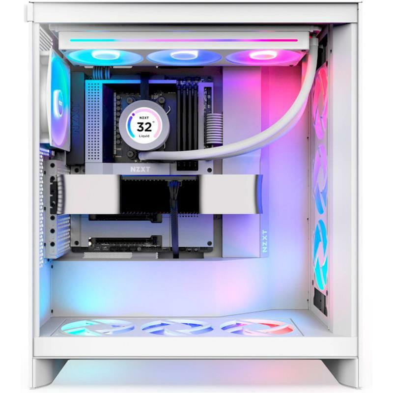 Корпус NZXT H7 Flow RGB White (CM-H72FW-R1) без БП