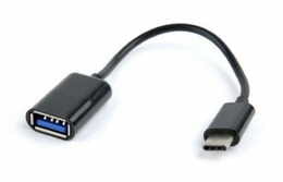 Кабель Cablexpert (A-OTG-CMAF2-01), USB2.0 - USB Type-C, 0.2 м, черный
