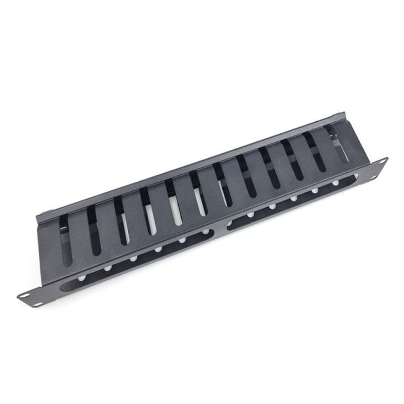 Організатор кабелю EServer (КР-011.1U.19) 1U19" (80мм) - 9005 з кришкою SN, чорний, метал