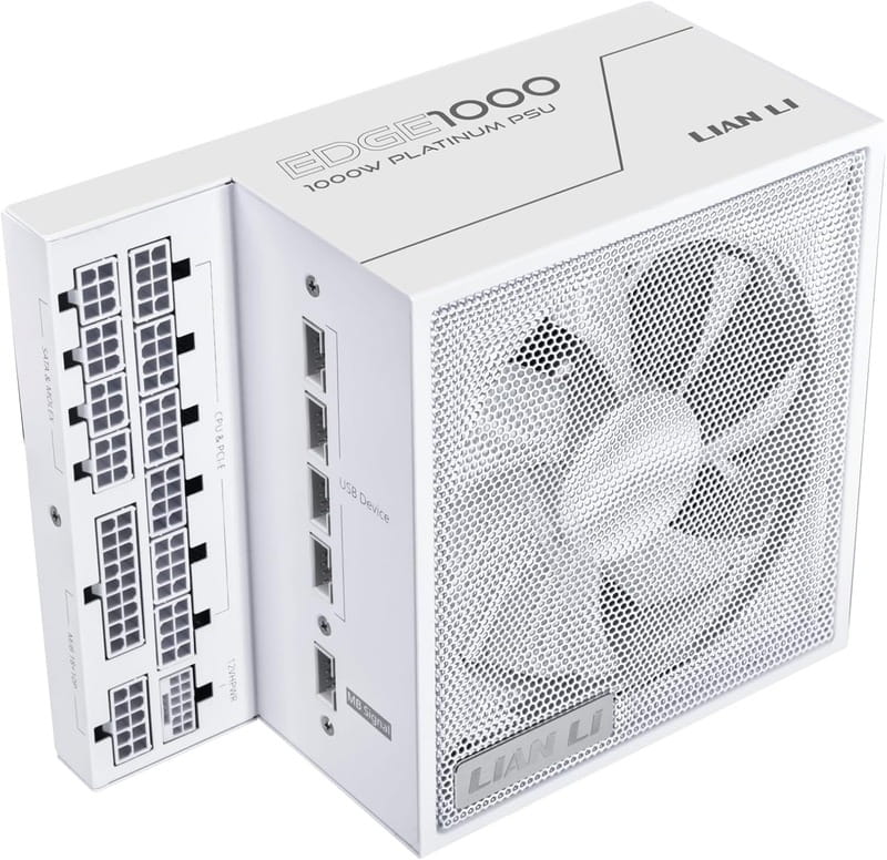 Блок питания Lian Li EDGE1000, 80 Plus Platinum, White, EU Cord (G9P.EG1000.WE00.EU)