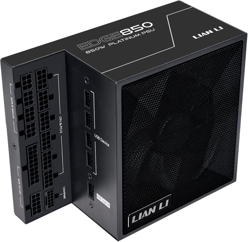 Блок живлення Lian Li EDGE850, 80 Plus Platinum, Black, EU Cord (G9P.EG0850.BE00.EU)
