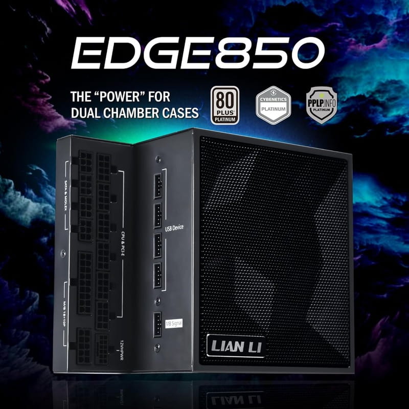 Блок живлення Lian Li EDGE850, 80 Plus Platinum, Black, EU Cord (G9P.EG0850.BE00.EU)