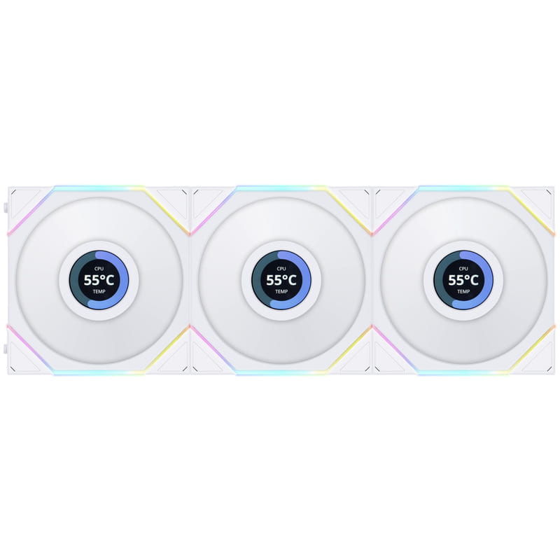 Вентилятор Lian Li TLLCD 120-3, White Cooler (G99.12TLLCD3W.00)
