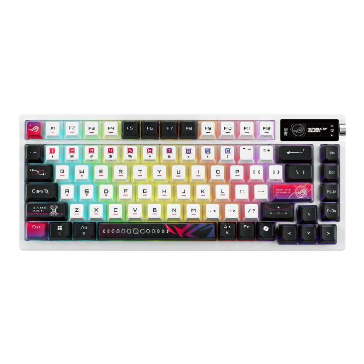 Клавиатура беспроводная Asus ROG Azoth X NX Snow V2 EN PBT White (90MP044F-BKUA30)