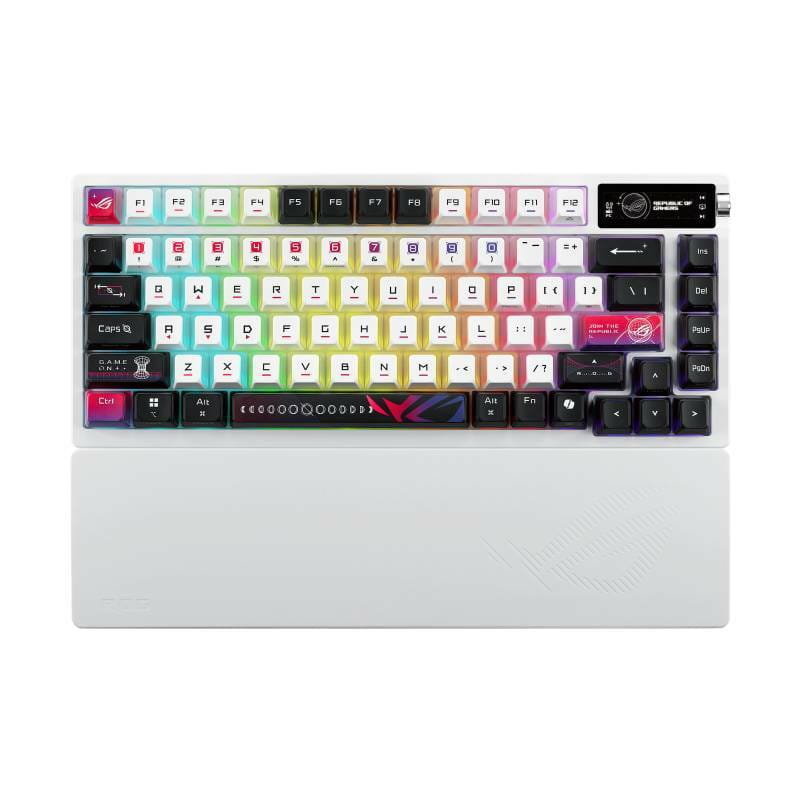 Клавиатура беспроводная Asus ROG Azoth X NX Snow V2 EN PBT White (90MP044F-BKUA30)