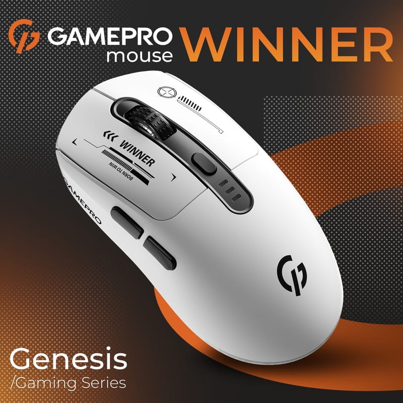 Мышь беспроводная Gamepro Genesis Winner White (GM079W)