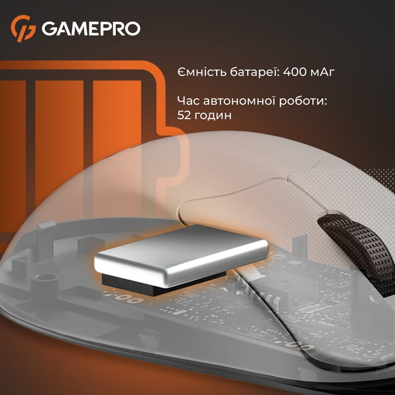 Мышь беспроводная Gamepro Genesis Avenger White (GM096W)