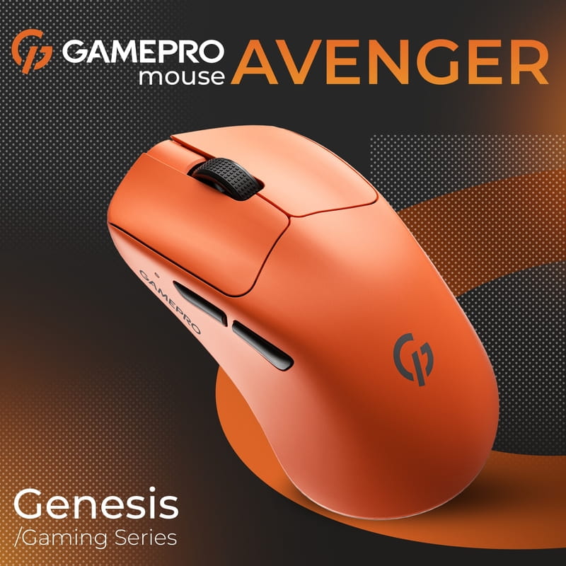 Миша бездротова Gamepro Genesis Avenger Orange (GM096O)