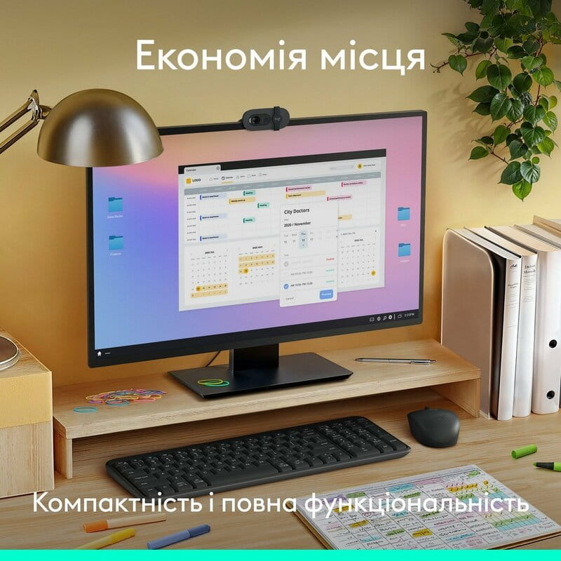 Клавiатура бездротова Logitech K250 Graphite (920-013822)