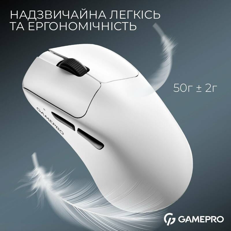 Миша бездротова Gamepro Asgard Surt White (GM017W)