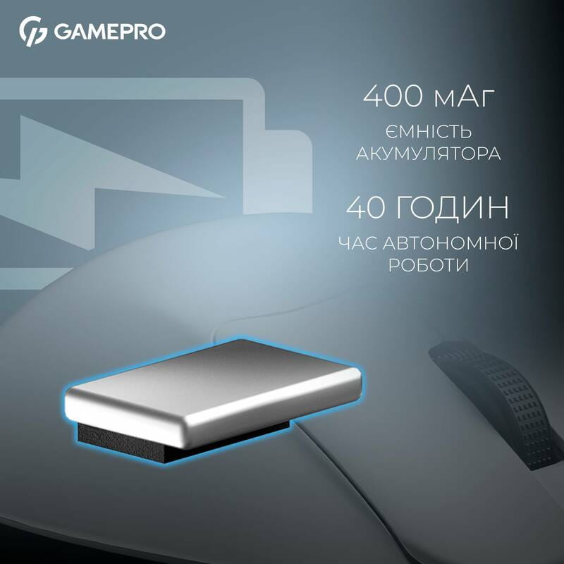 Миша бездротова Gamepro Asgard Surt White (GM017W)
