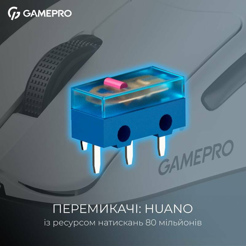 Миша бездротова Gamepro Asgard Surt White (GM017W)