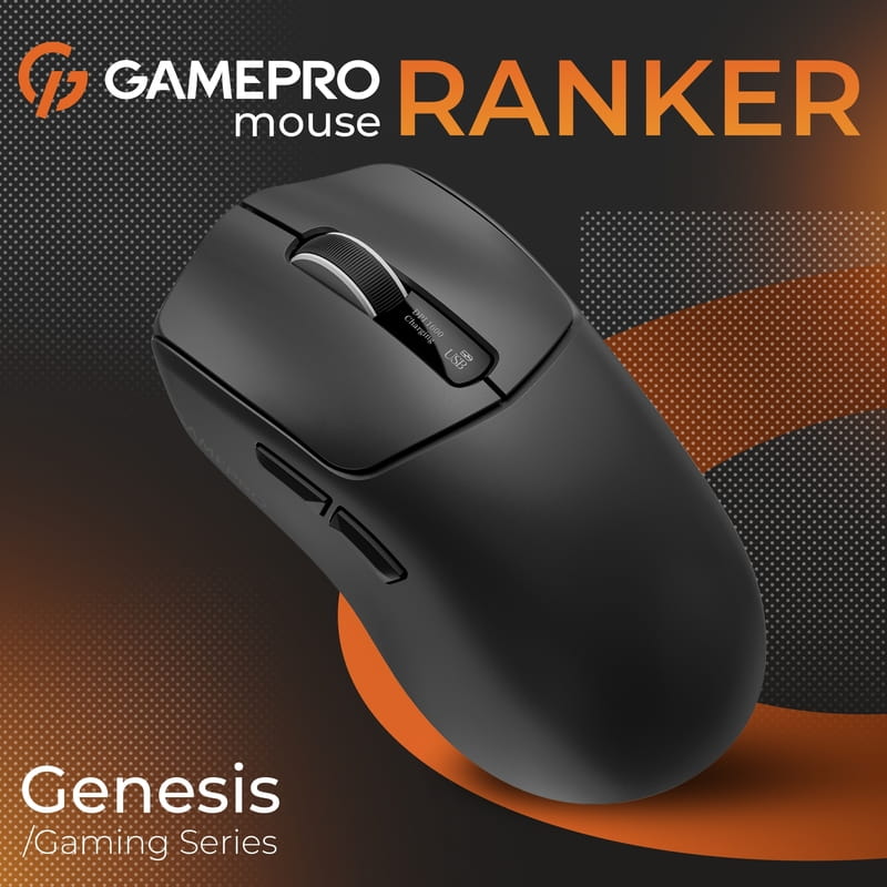 Миша бездротова Gamepro Genesis Ranker Black (GM012B)