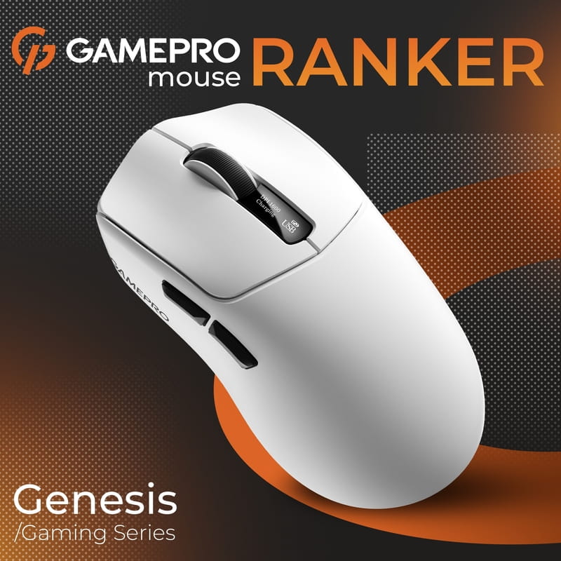 Миша бездротова Gamepro Genesis Ranker White (GM012W)