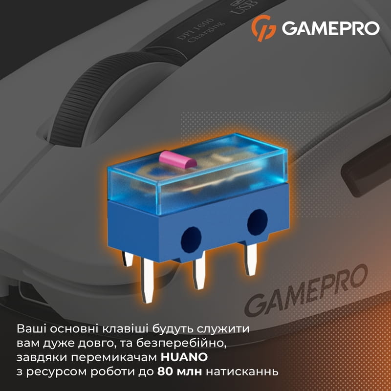 Миша бездротова Gamepro Genesis Ranker White (GM012W)