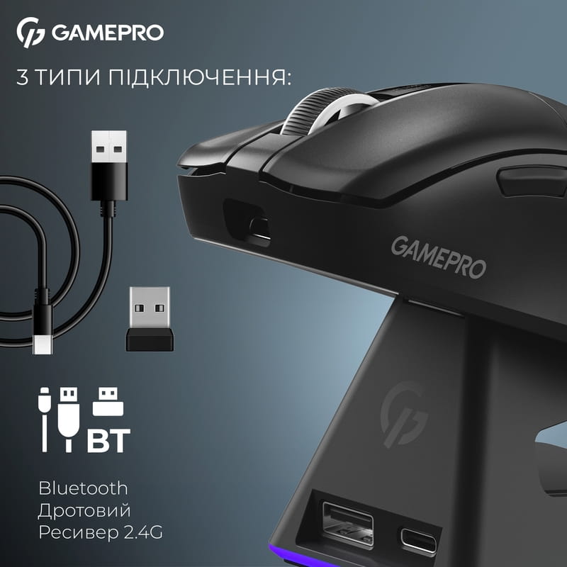 Миша бездротова Gamepro Asgard Thor Black (GM023B)