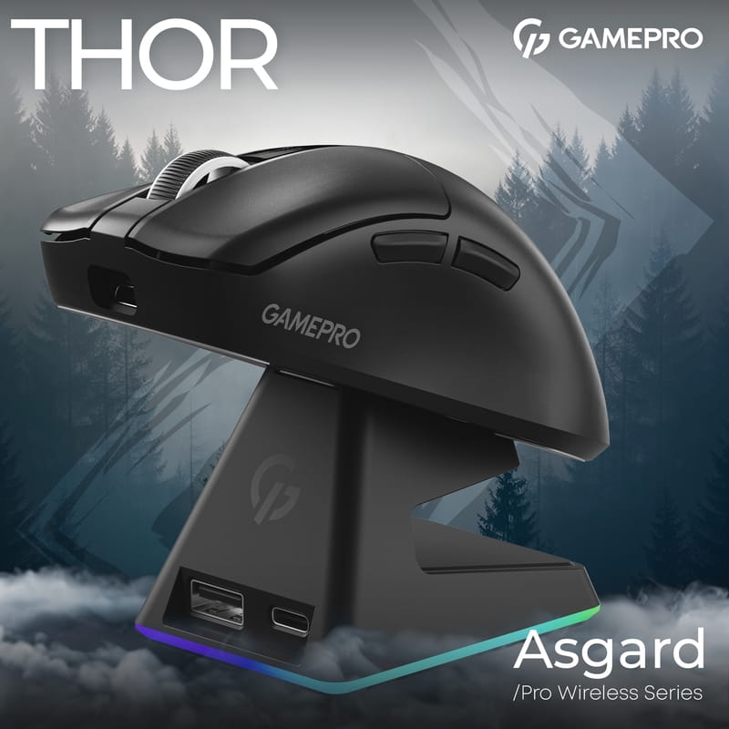 Миша бездротова Gamepro Asgard Thor Black (GM023B)