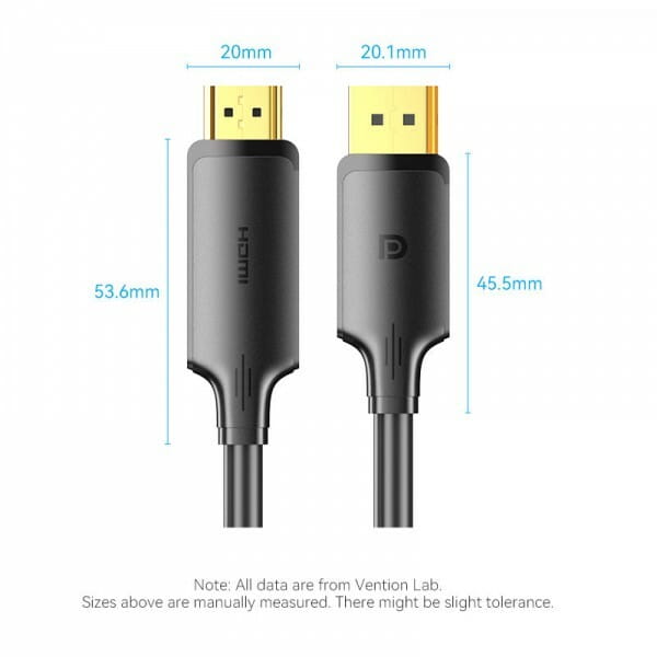 Кабель Vention DisplayPort - HDMI (M/M), 1 м, Black (HFOBF)