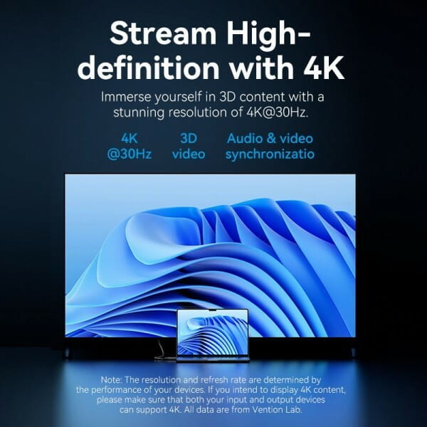 Кабель Vention DisplayPort - HDMI (M/M), 5 м, Black (HFOBJ)