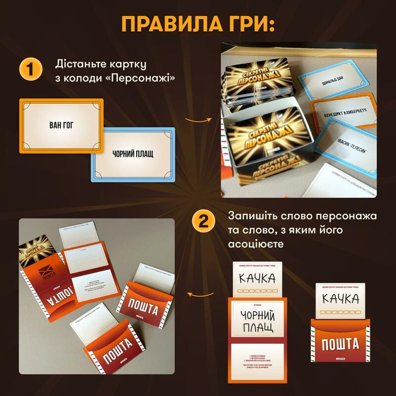 Игра для компании Orner Секретные персонажи (orner-2929)