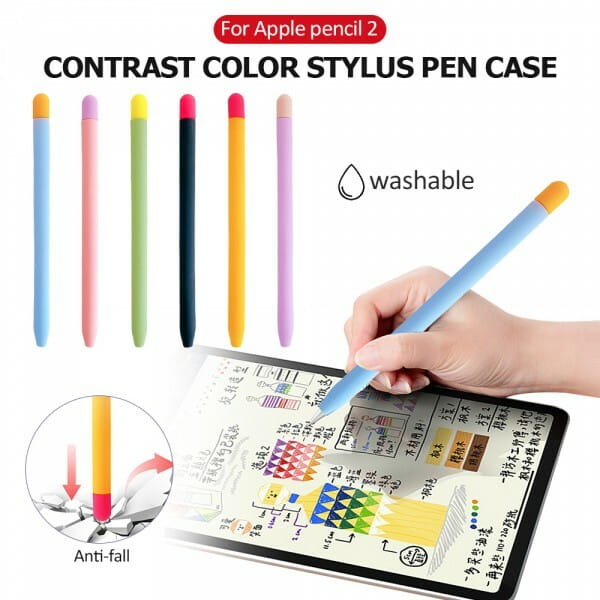 Чехол Goojodoq Matt 2 Golor TPU для стилуса Apple Pencil 2 Black/Red (1005002071193896BR)