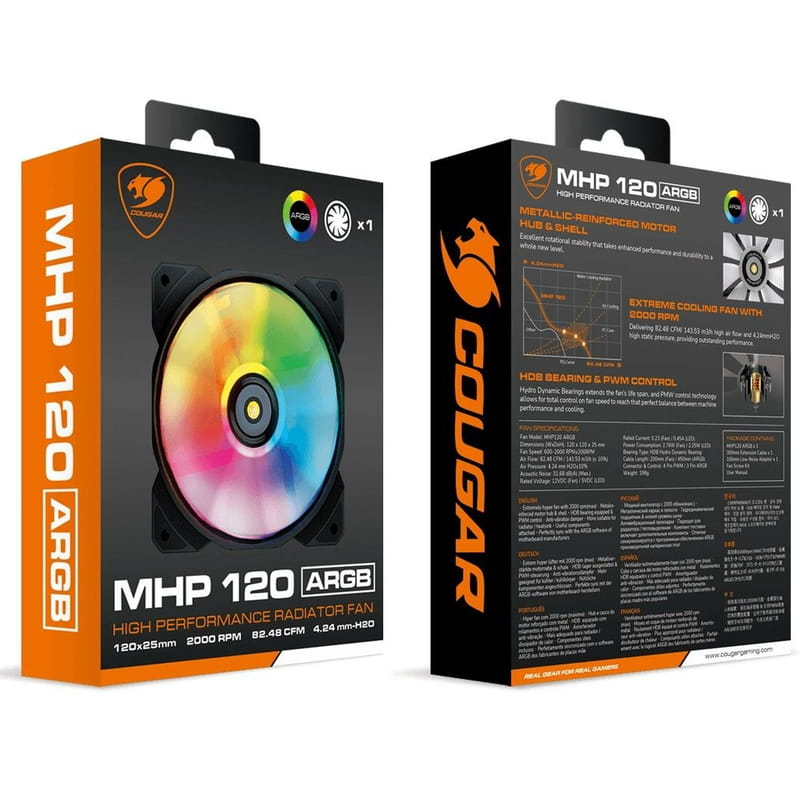 Вентилятор Cougar MHP 120 ARGB Black