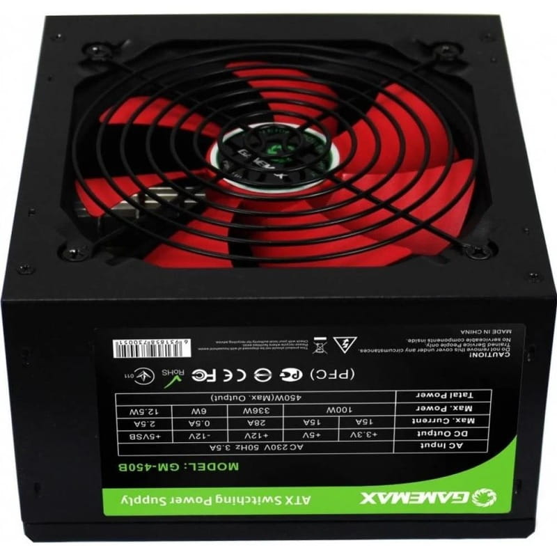 Блок питания GameMax GM-450B Black, 450W