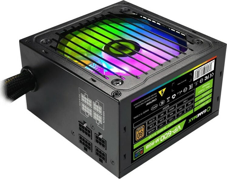 Блок питания GameMax VP-600-M-RGB, 600W