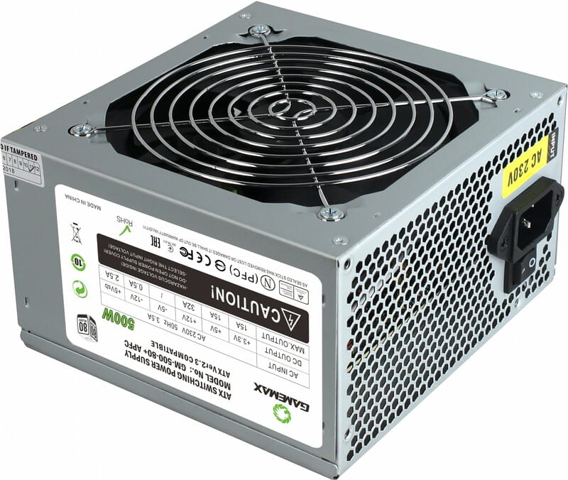 Блок живлення GameMax GM-500 80+ APFC, 500W