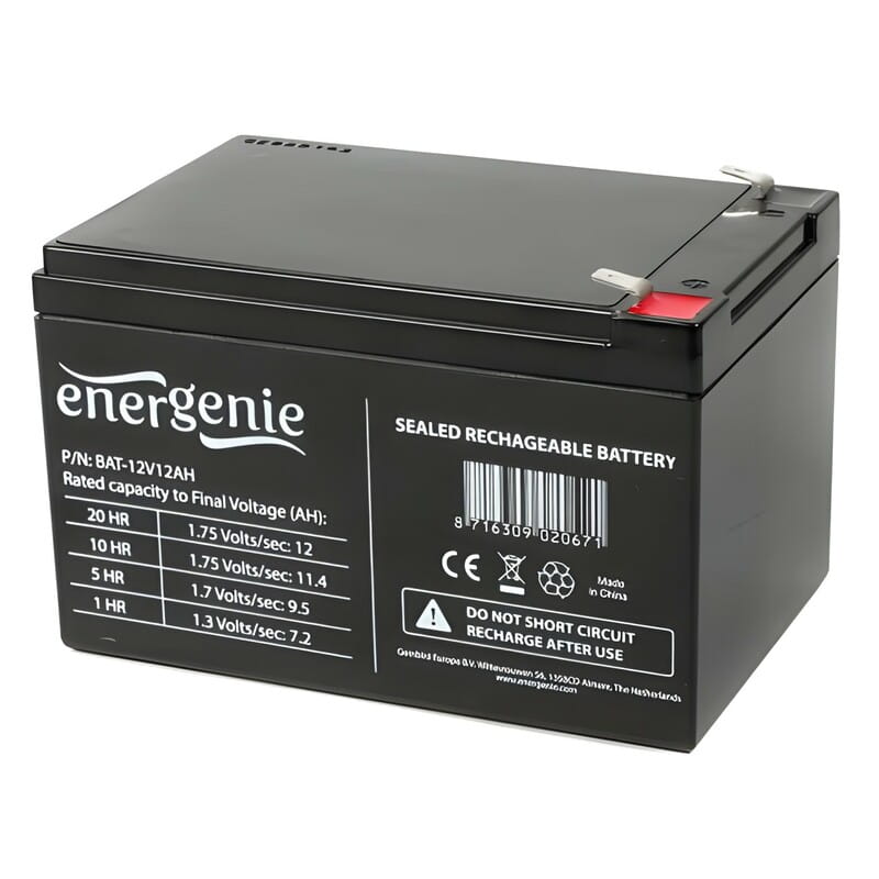 Аккумуляторная батарея EnerGenie 12V 12AH (BAT-12V12AH) AGM