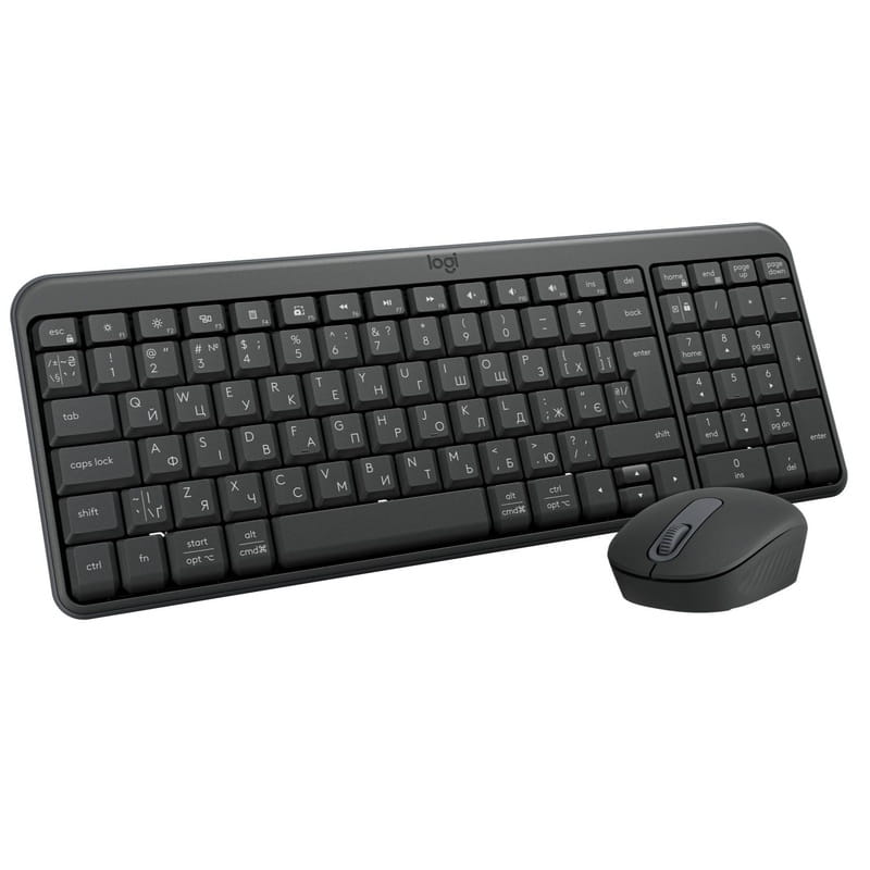 Комплект (клавіатура, миша) бездротовий Logitech MK250 Graphite (920-013823)