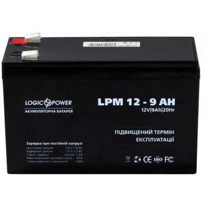 Фото - Батарея для ДБЖ Logicpower Акумуляторна батарея  12V 9AH  AGM LP3866 (LPM 12 - 9 AH)