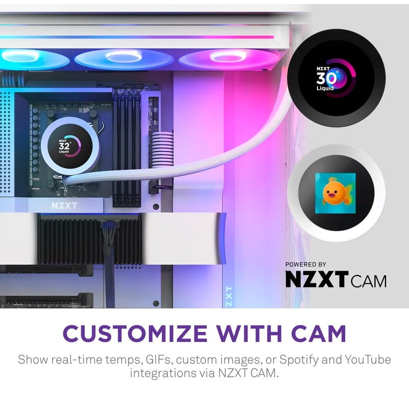 Система водяного охолодження NZXT Kraken Plus 360 RGB V2 White (RL-KR360-W2)