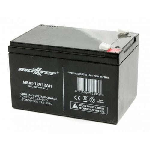 Photos - UPS Battery Maxxter Акумуляторна батарея  12V 12AH  AGM MBAT-12V12AH (MBAT-12V12AH)