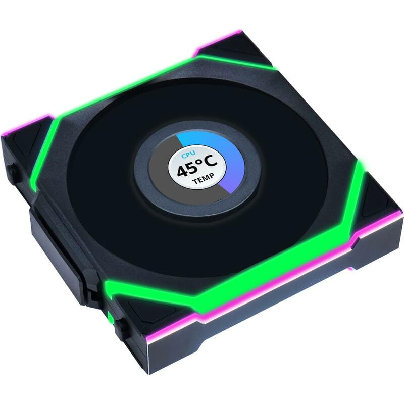 Вентилятор Lian Li Uni Fan SL Wireless LCD Reverse 120-1 Black (G99.12RSLLCD1W1B.00)