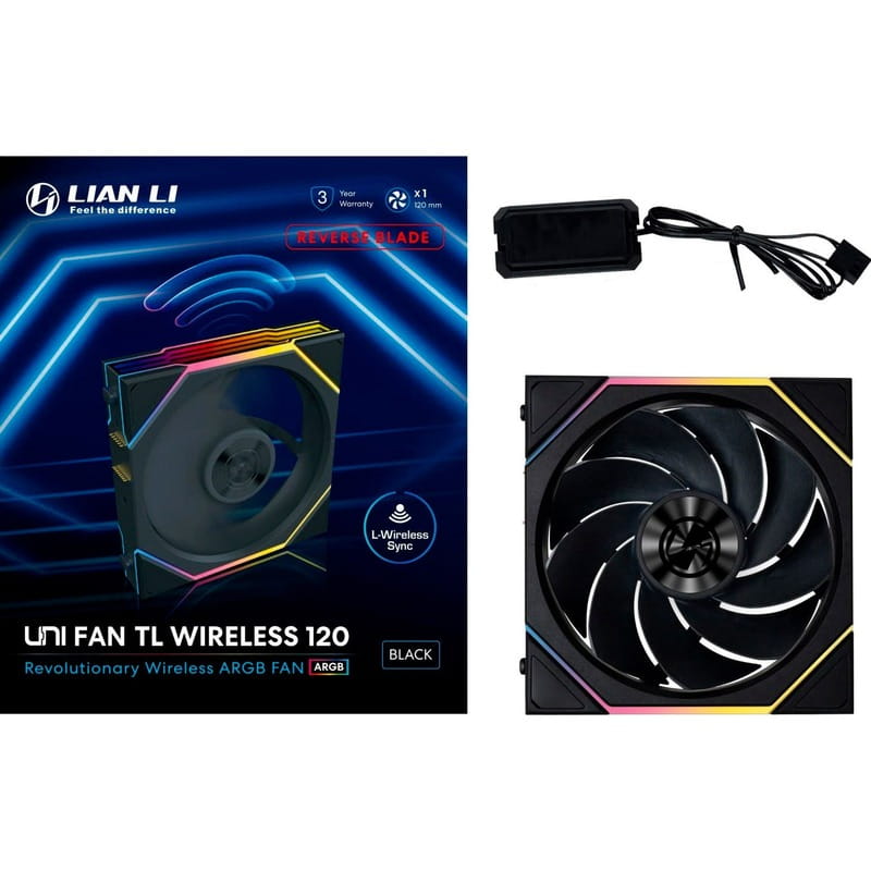 Вентилятор Lian Li Uni Fan TL Wireless Reverse 120-1 Black (G99.12RTL1W1B.00)